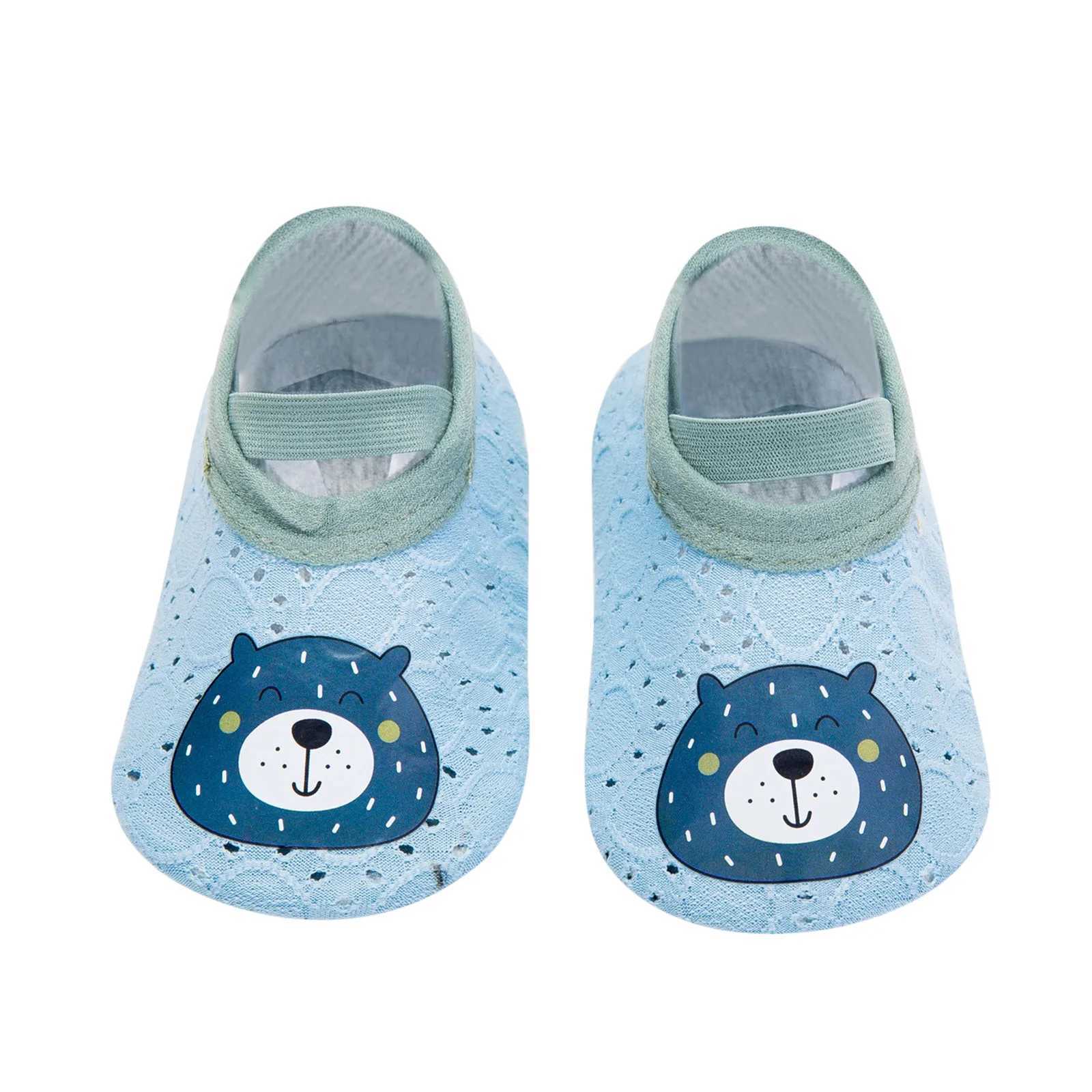 Baby boy girl shoes breathable cartoon anti slip indoor childrens floor slides baby first walking childrens cotton knitted shoes M240827