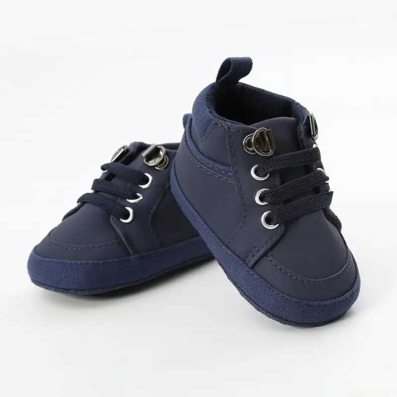 KIDSUN baby sports shoes for infants toddlers newborns and boys. Comfortable soft soled cotton high top anti slip shoes for toddlers M240827
