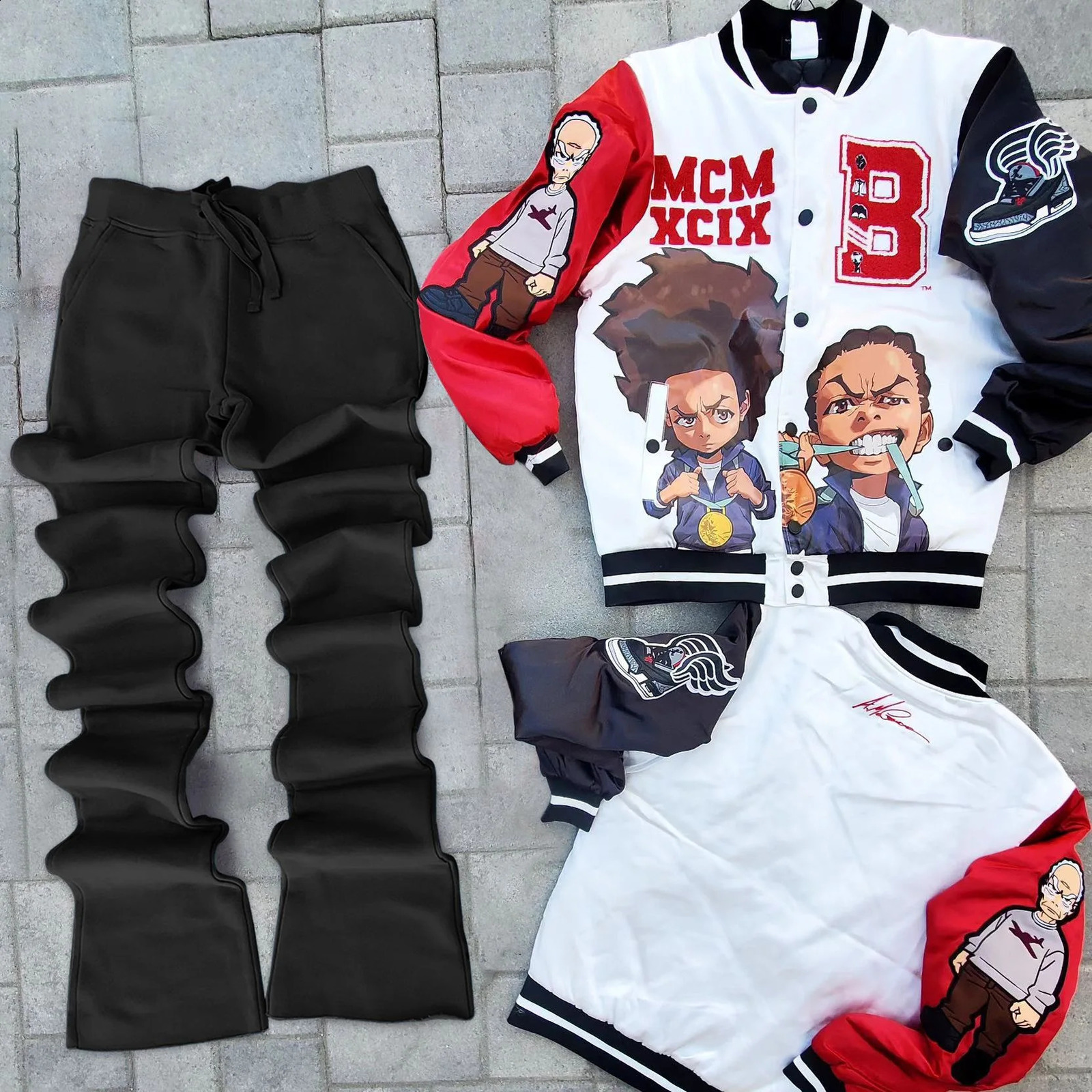 Spring leisure fashion cartoon print jacket spring sports 240827