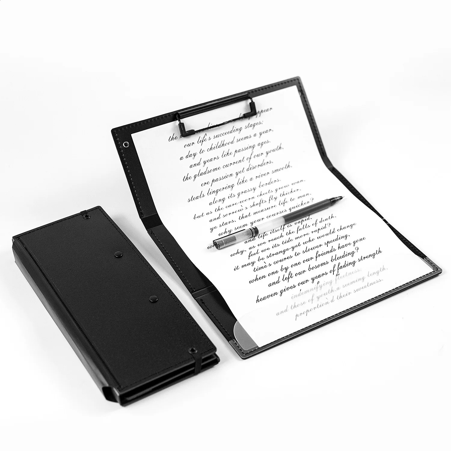 Nurse Folding Clipboard Portable Nurse Clip Boards 9.48in Black Clipboard Folders Office Supplies For Doctors Nursing Students 240826