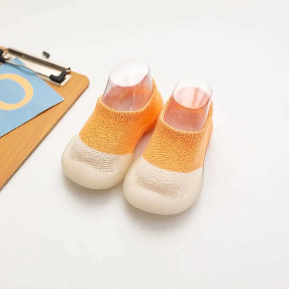 Baby socks baby shoes baby girls first mover childrens shoes solid color soft soled newborn spring childrens floor sports shoes M240827