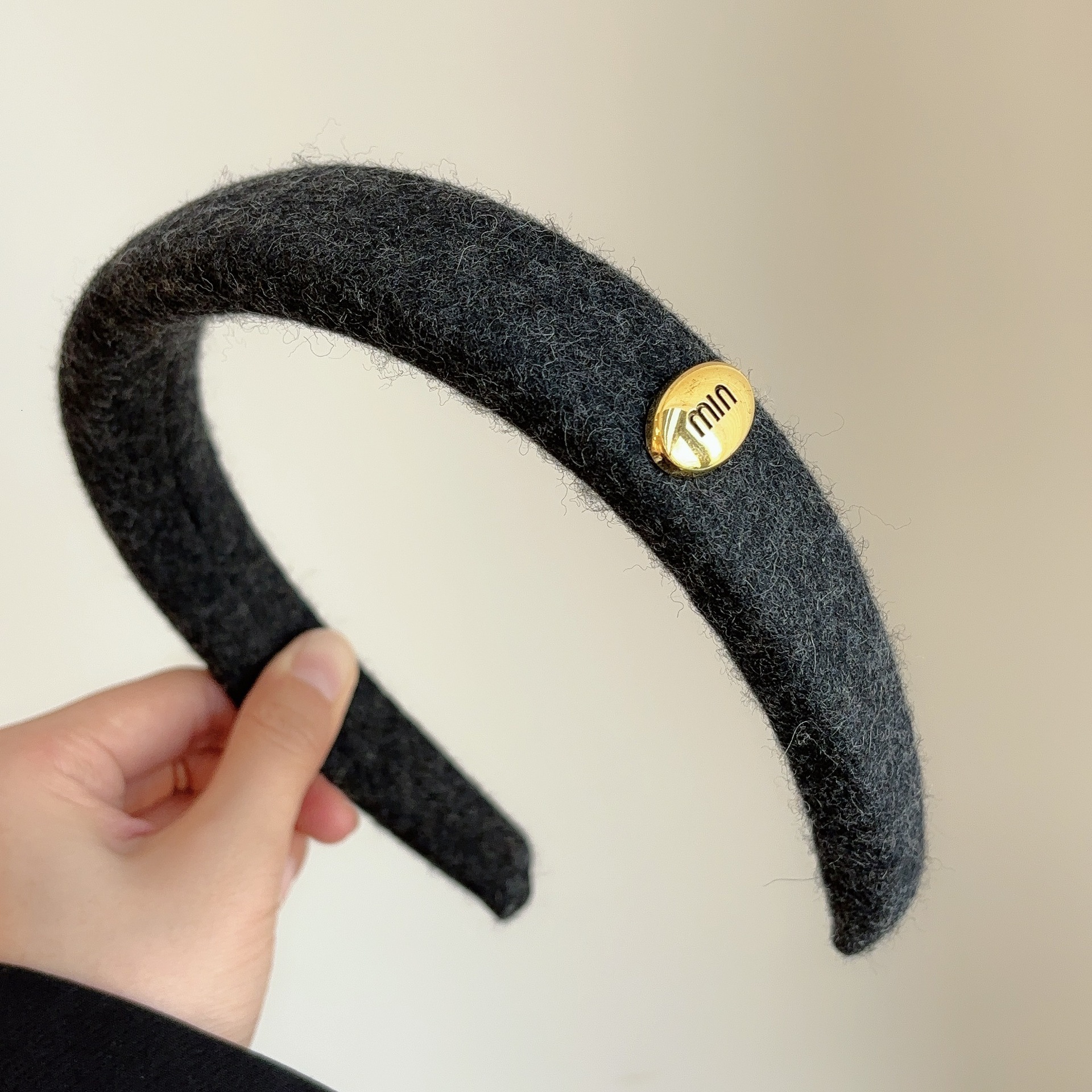 Wool high skull top autumn winter for women, with a high-end and stylish feel, 2023 new hair accessory, headhole headband F08.27-5.5 0bc63