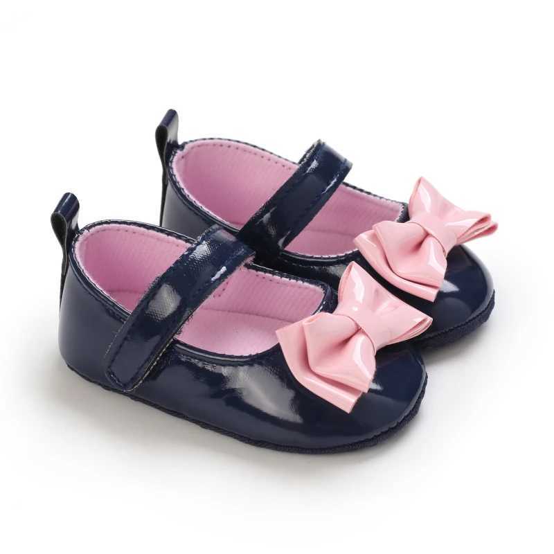 Baby shoes PU bow knot soft shoes pre walking shoes toddler shoes anti slip baby shoes spring and autumn first walking shoes M240827