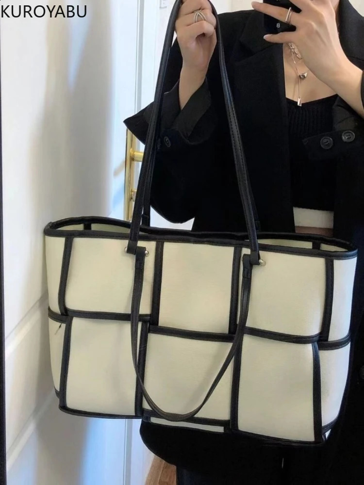 Women Tote Bag Large Capacity Y2k Shoulder Bag Fashion Crossbody Bag Handle Handbag Casual Women Handbag Big Shopper Bags 49A506 240827