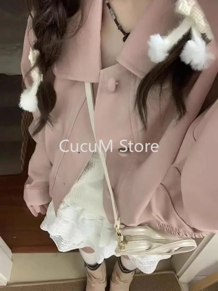 Korean fashion bra PU leather jacket womens coat retro loose n version jacket sweetheart spicy 240827