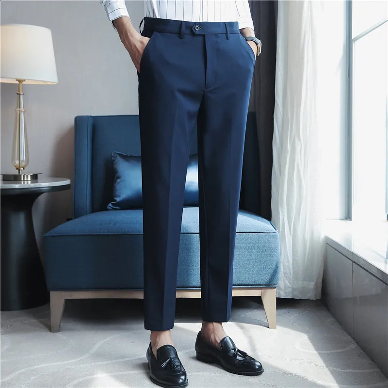 Men Dress Pants Autumn Slim Fit Casual Pantalon Homme Wedding Party Formal Suit Trousers Men Clothing Oversized 28-42 240827