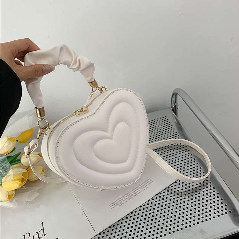 Fashion Love Heart Shape Shoulder Small Handbags Designer Crossbody Bags For Women Solid Pu Leather Top Handle Bag