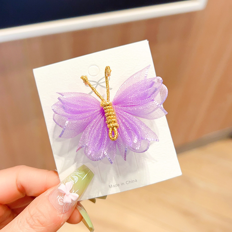 Cute and super fairy accessory clip, little girl antique style headwear baby butterfly clip hair F08.27-1.4 5ca06