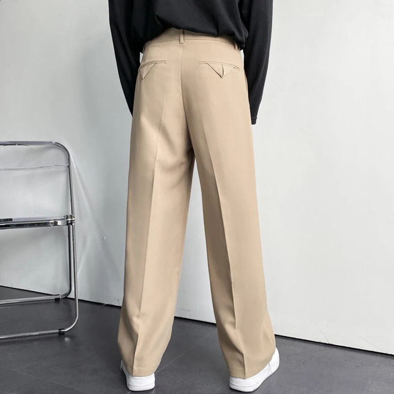 IEFB Autumn Straight Suit Pants Loose Casual Mens High Street Wide Leg Korean Fashion Male Trousers 9A4489 240827