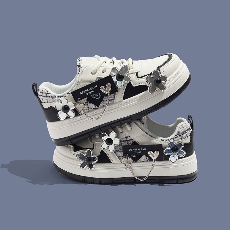 Women's autumn thick soled versatile casual sports board shoes