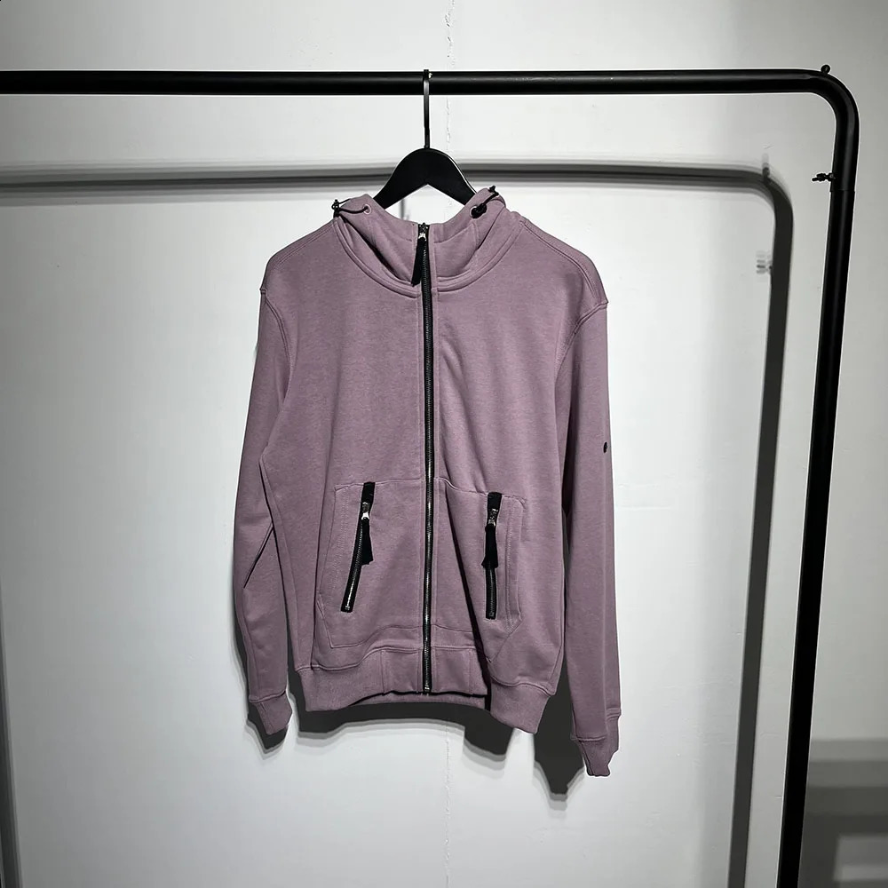 High quality zipper hoodie mens pullover patch embroidery compass badge turtle neck sportswear 240826