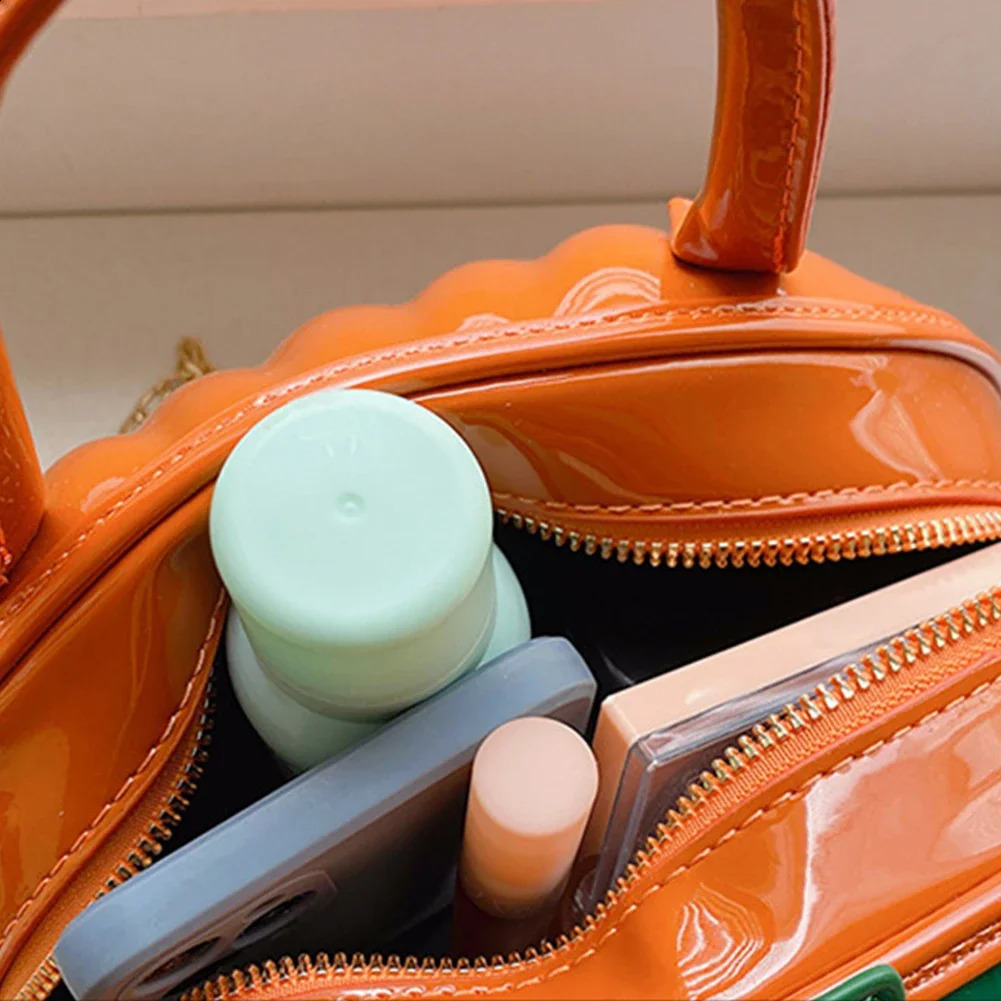 Womens pumpkin shaped handbag Versatile creative shoulder bag fashionable and adorable multifunctional waterproof Halloween 240827