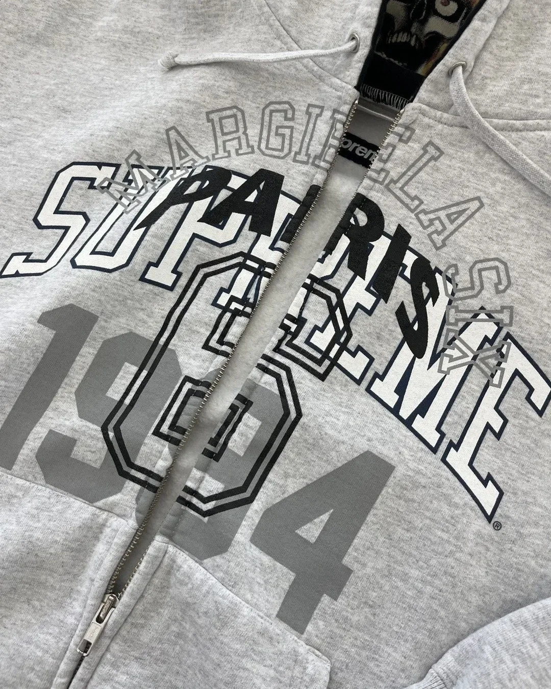 Retro Gothic Fashion Skull Pattern Hoodie Harajuku Casual Zipper Plus Size Top of The Line Street Clothing Y2K Clothing 240813