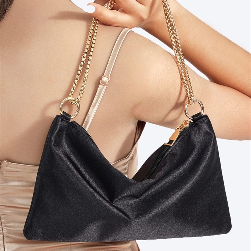 Elegant solid metal chain bottom for womens wedding and night travel bags 240826