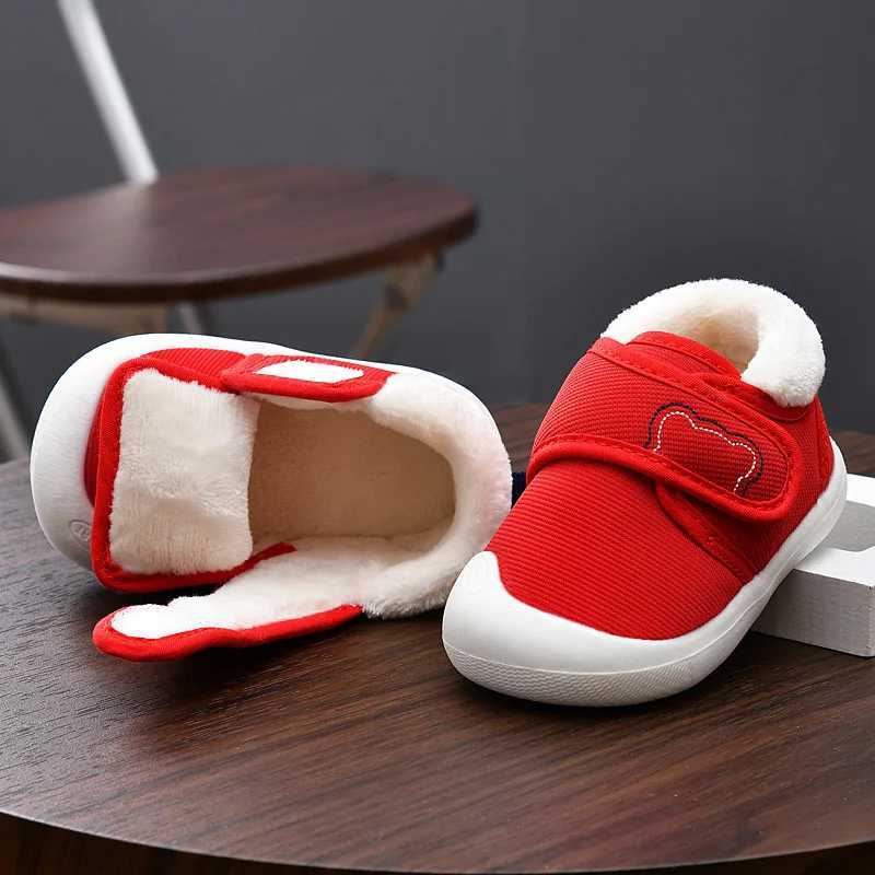 Childrens shoes girls walking shoes winter plush baby shoes soft soled baby shoes casual shoes non slip baby cotton shoes Zapatillas M240827