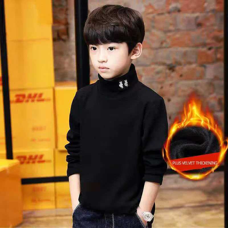 2023 Childrens High Collar Sweater Boys Clothing Girls Turtle Neck Clothing Knitted Sweater 4 6 8 10 11 12W240824
