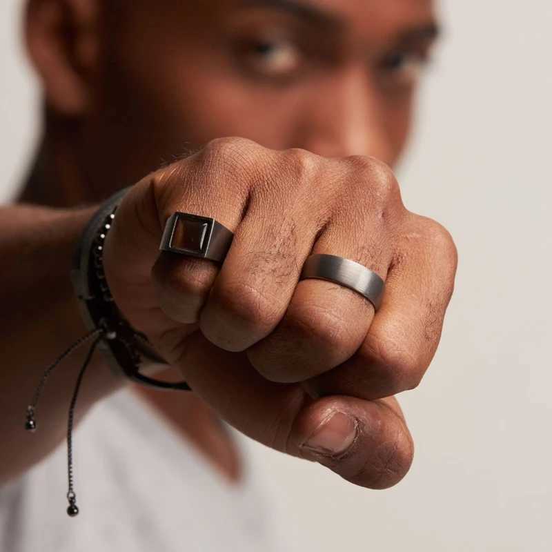 Tungsten mens ring pure gray 6mm brushed dome wedding ring mens anniversary jewelry W240826