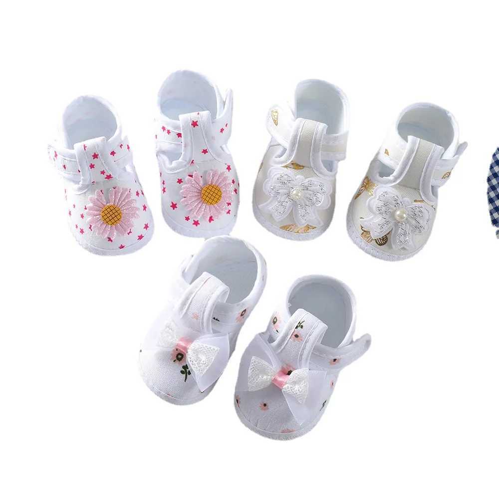 Baby womens shoes first mover lace flower newborn baby shoes princess baby baby toddler baby shoes M240827