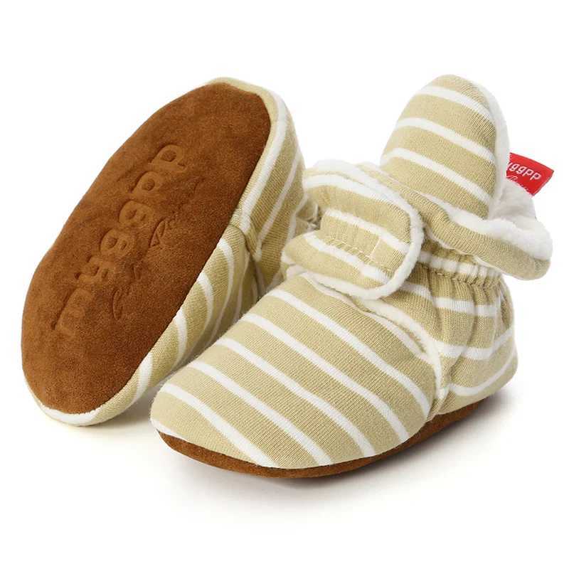 Baby Socks Shoes Boys and Girls Striped Gingham Newborn Preschool First Walking Shoes Cotton Comfortable Soft Anti Slip Baby Bed Shoes M240827
