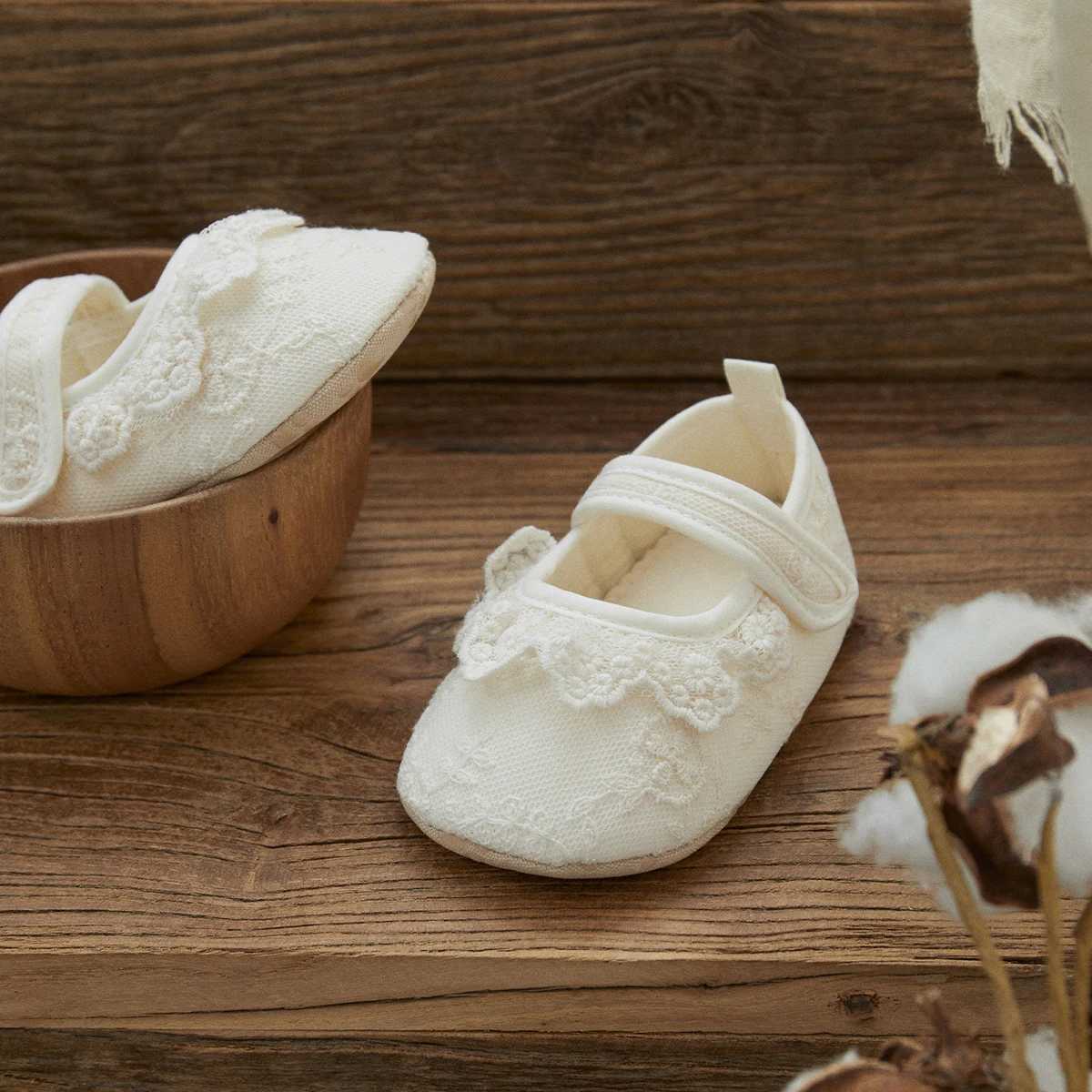 Ma baby 3-12M baby womens shoes newborn baby first walker birthday princess lace embroidered shoes M240827