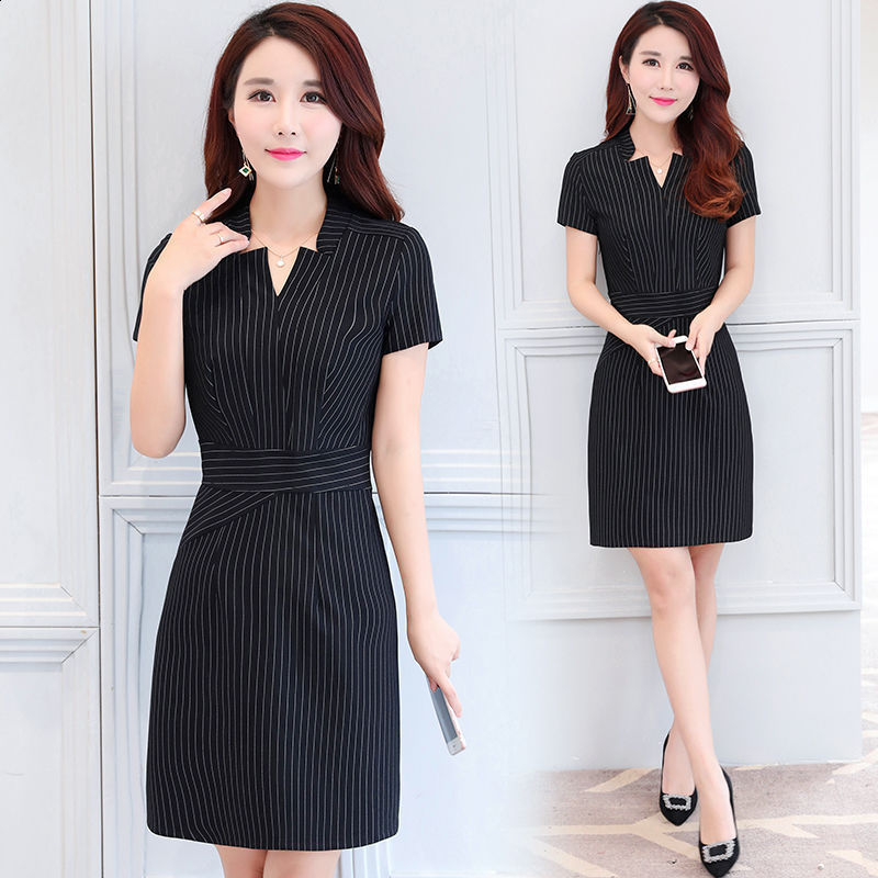 Vfemage Womens Front Zipper Floral Striped Autumn Winter Slim Wear to Work Business Office Party Sheath Bodycon Pencil Dress 671 210409