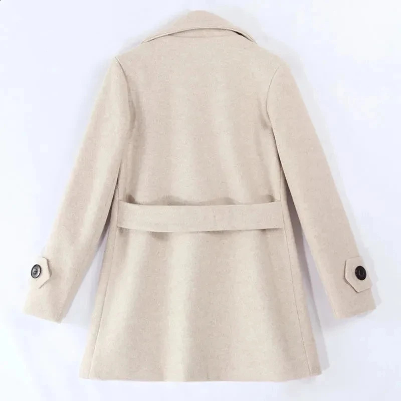 Wool coat womens clothing springsummer fashion temperature solid color ultrathin short wool jacket trend H3028 240826