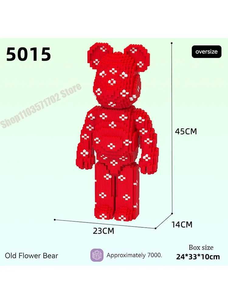 2024 Internet Celebrity MOC Tide Game Love Violent Bear Building Block Model Toy Brick Decoration Inquiry Wedding Gift Christmas Gift CL240827