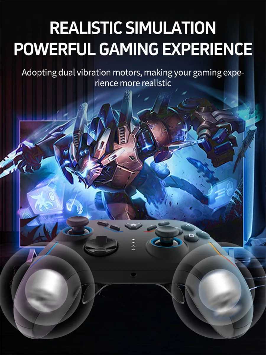 NE Wireless Switch Pro Controller Gaming Control Programmable Gaming Board with Turbo/Vibration/Gyro suitable for Switch/Lite/OLED M240827