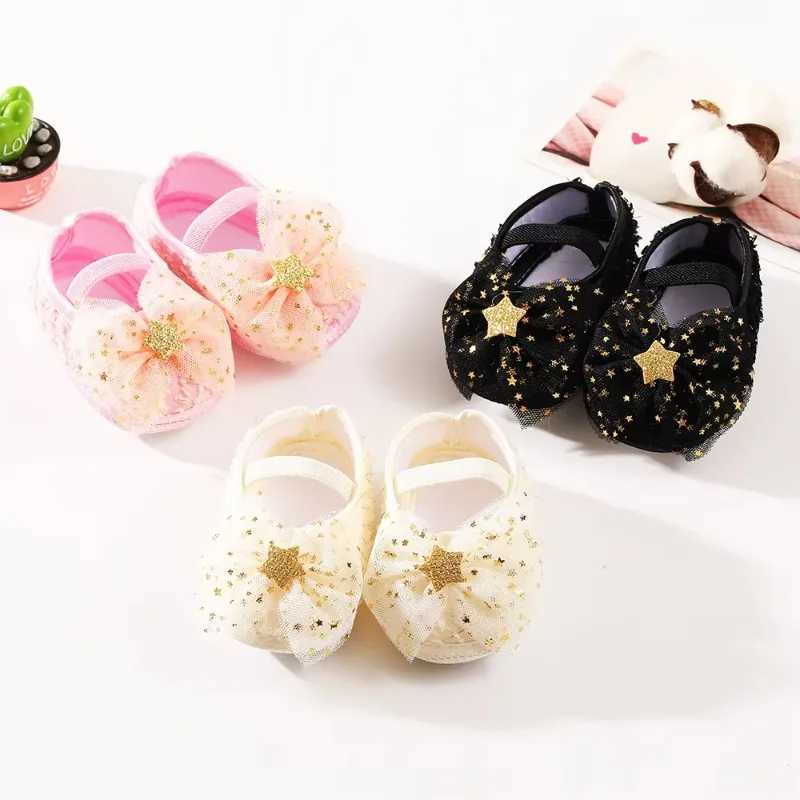Baby Princess Shoes and Headbands Baby Girls Bow Birthday Party Shoes Baby Preschoolers First Step Walker M240827