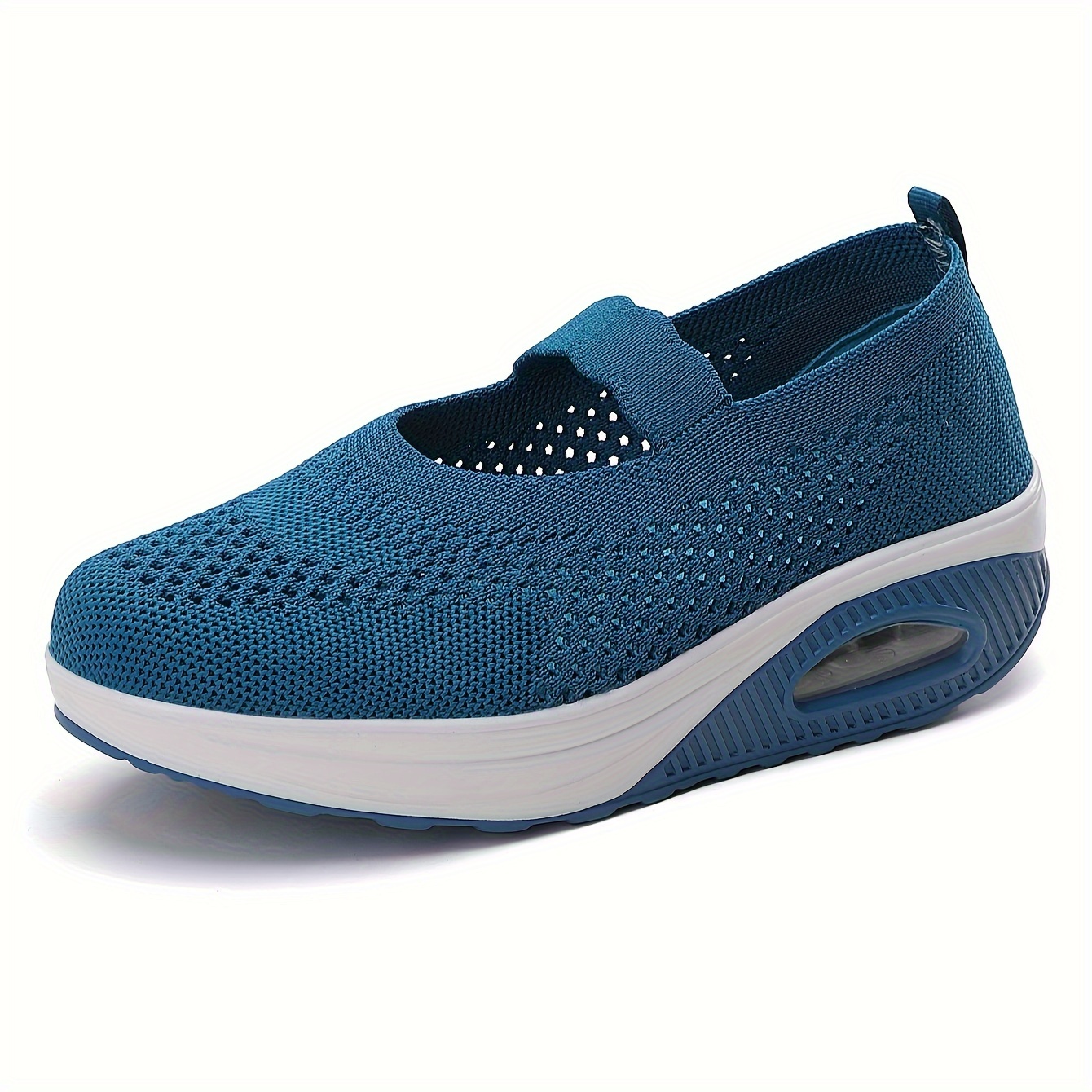 Comfortable Airy Knit Sneakers for Women - Soft, Breathable, and Lightweight Casual Shoes with Slip-On Design, Low Top Profile, and Superior Arch Supp