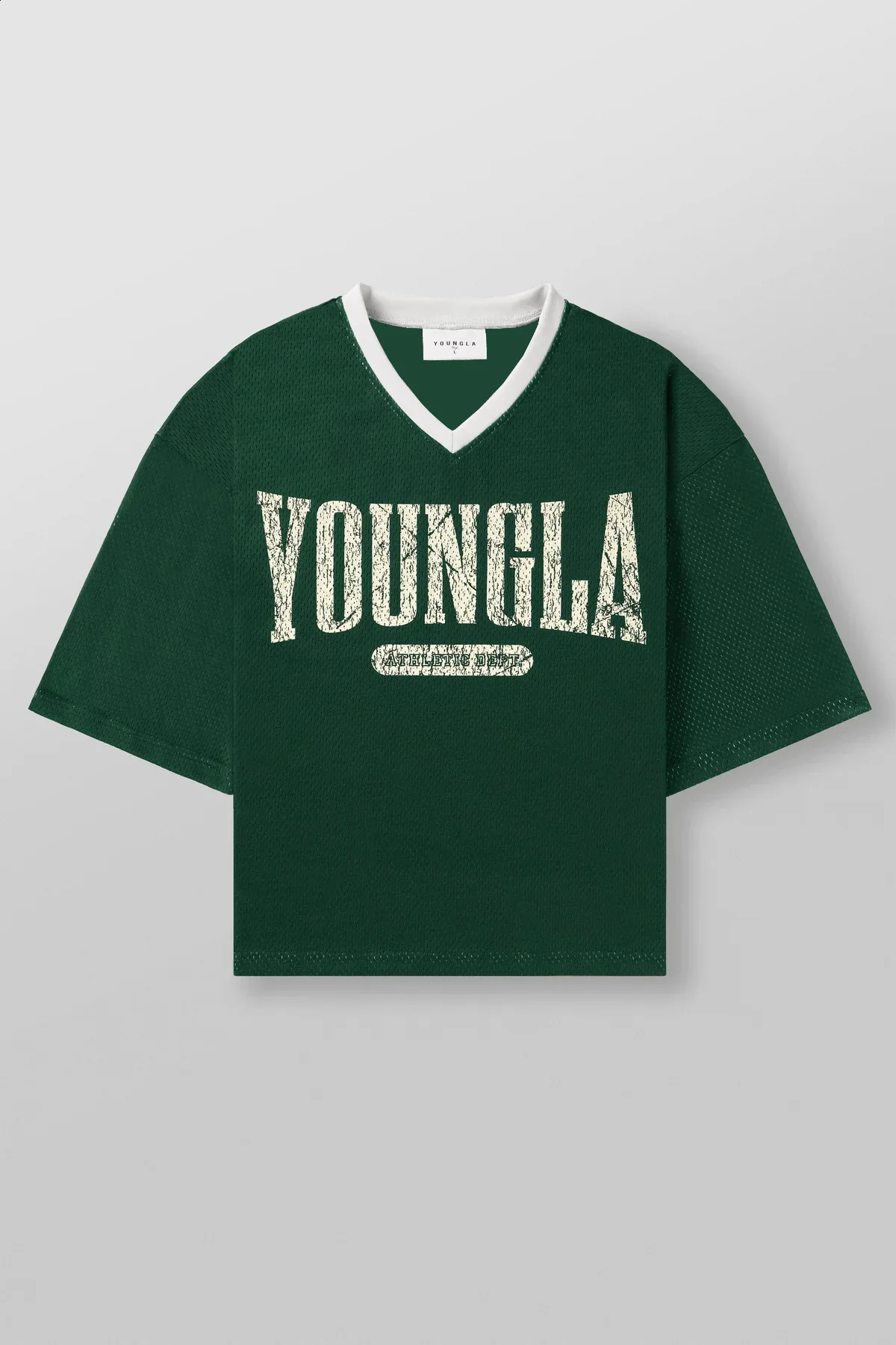 American style oversized Tshirt for mens sports and fitness fast drying breathable large mesh printing Vneck casual short sleeved shirt 240827