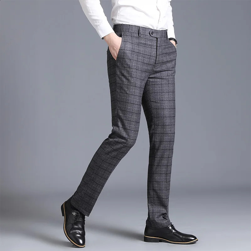 Autumn Solid Business Casual Suit Pants Men Clothing Simple All Match Formal Wear Office Trousers Straight Men Pants 29-38 240827