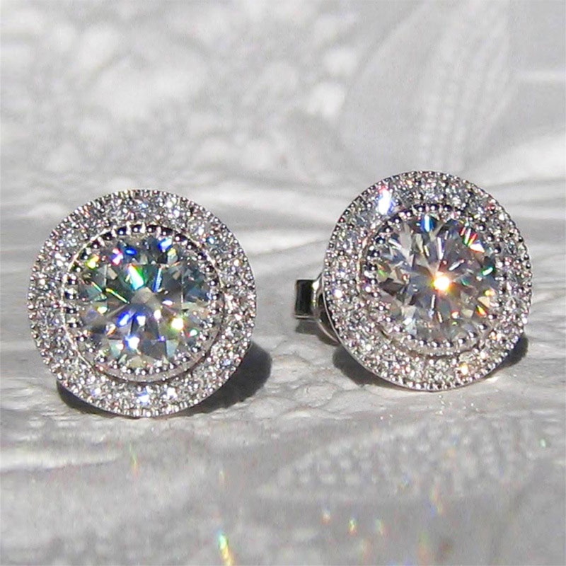 Designer Simulated Diamonds: Dazzling Silver Toned Cubic Zirconia Earrings Perfect for Parties
