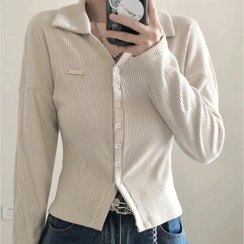 Womens T-shirt 100 cotton long sleeved autumn and winter youthful clothing casual top leading polo neck womens T-shirt 240827