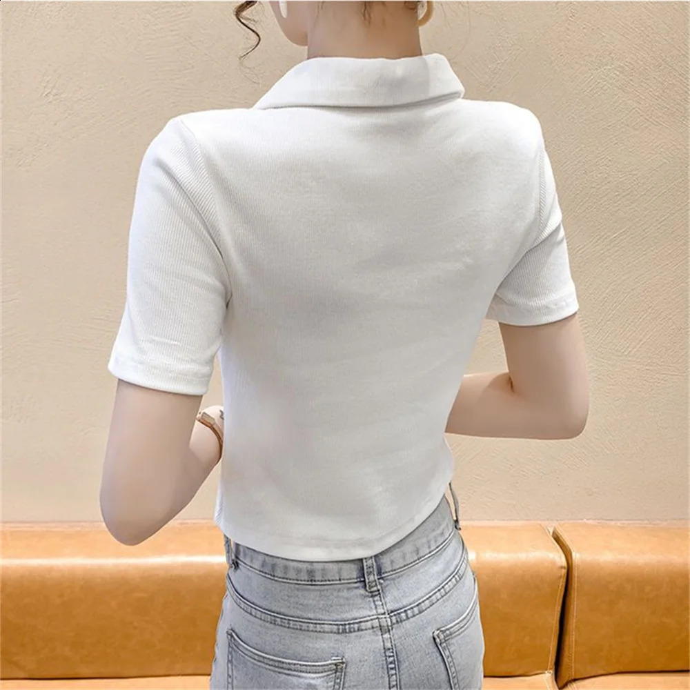 Womens long sleeved V-neck geometric print shirt retro loose polo shirt Y2K oversized top elegant zipper womens body 240827