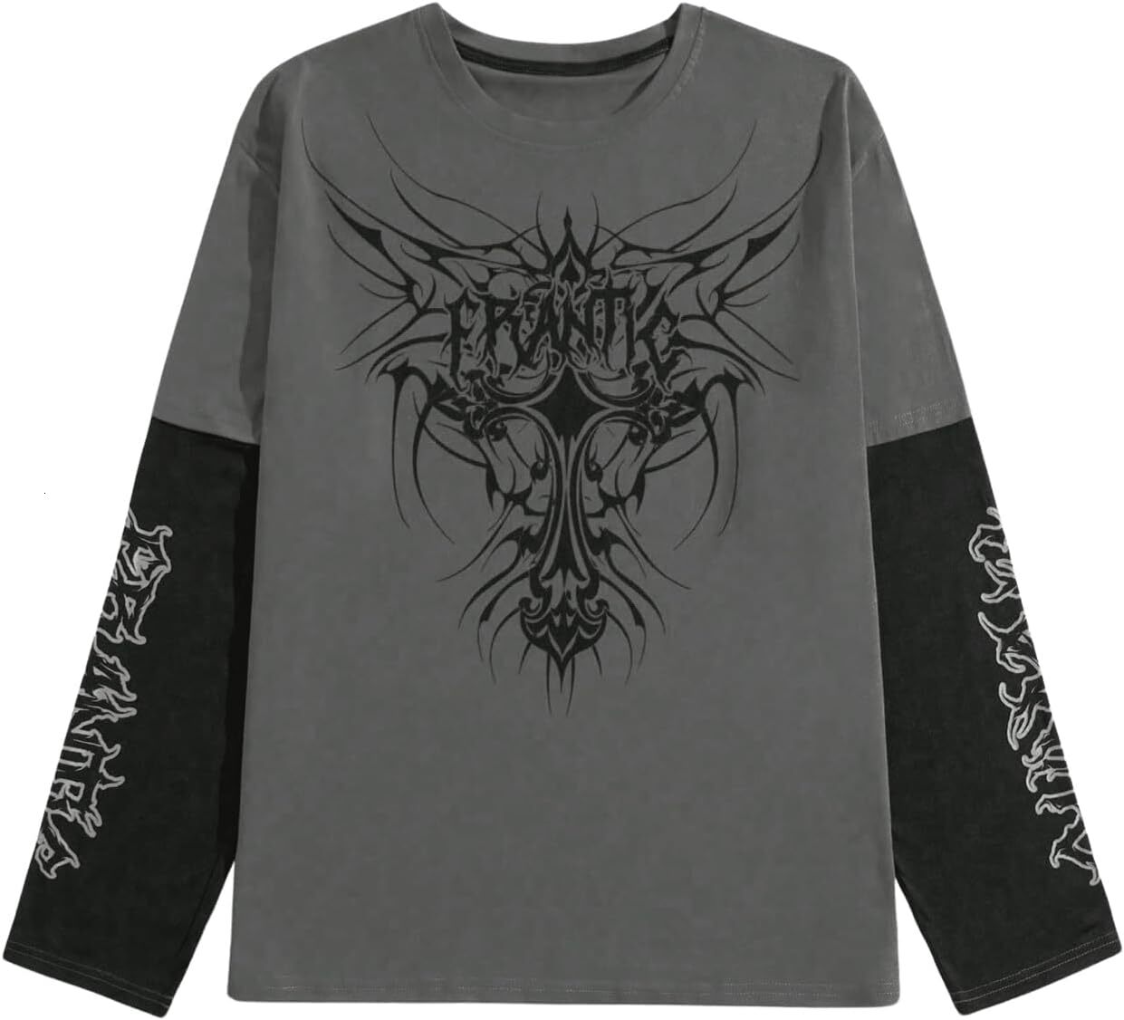 Long Sleeve Shirts For Men Sweatshirt Mens Crewneck Letter Graphic T Loose Tee Tops Shirt Streetwear Casual Tops Clothes Free shipping