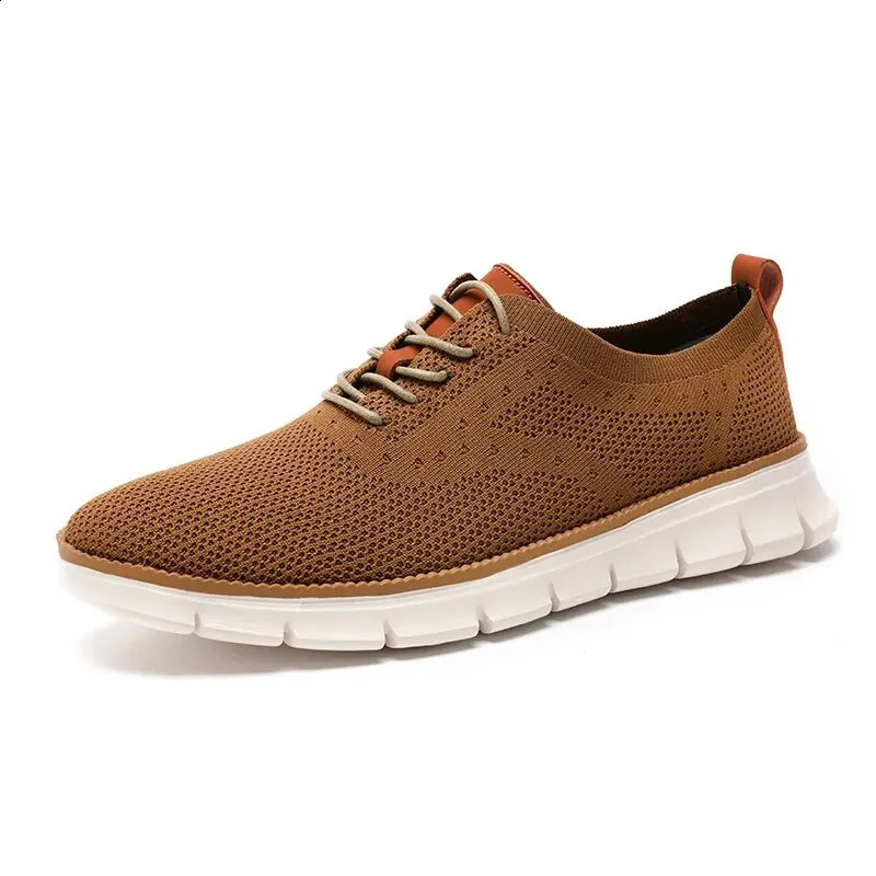 Mens casual shoes mesh lace sneakers breathable road running shoes 240827