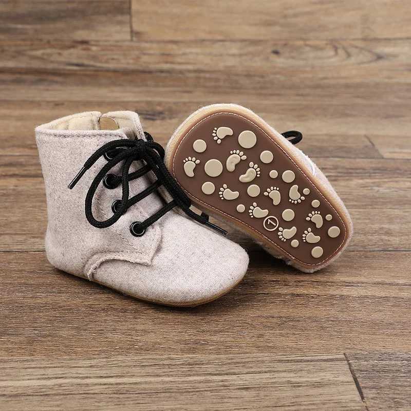 Classic baby shoes for boys and girls first step for newborns solid casual flat sports shoes baby cotton boots anti slip and warm walking shoes M24082