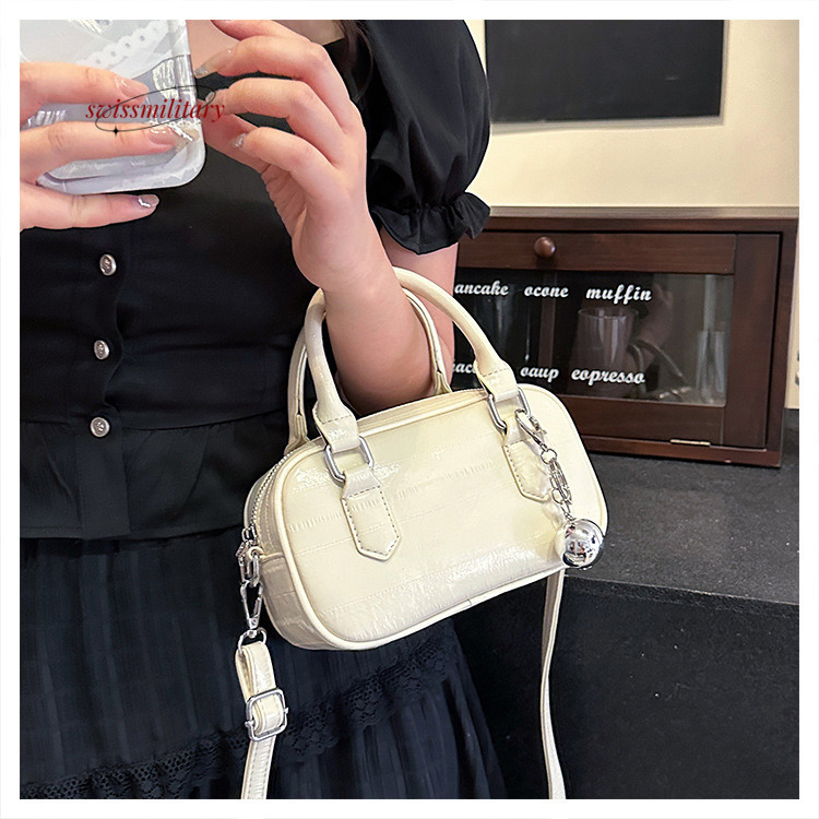Handheld Boston 2024 Summer New Fashion Versatile Trendy One Shoulder Crossbody Commuting Bowling Women's Bag #31