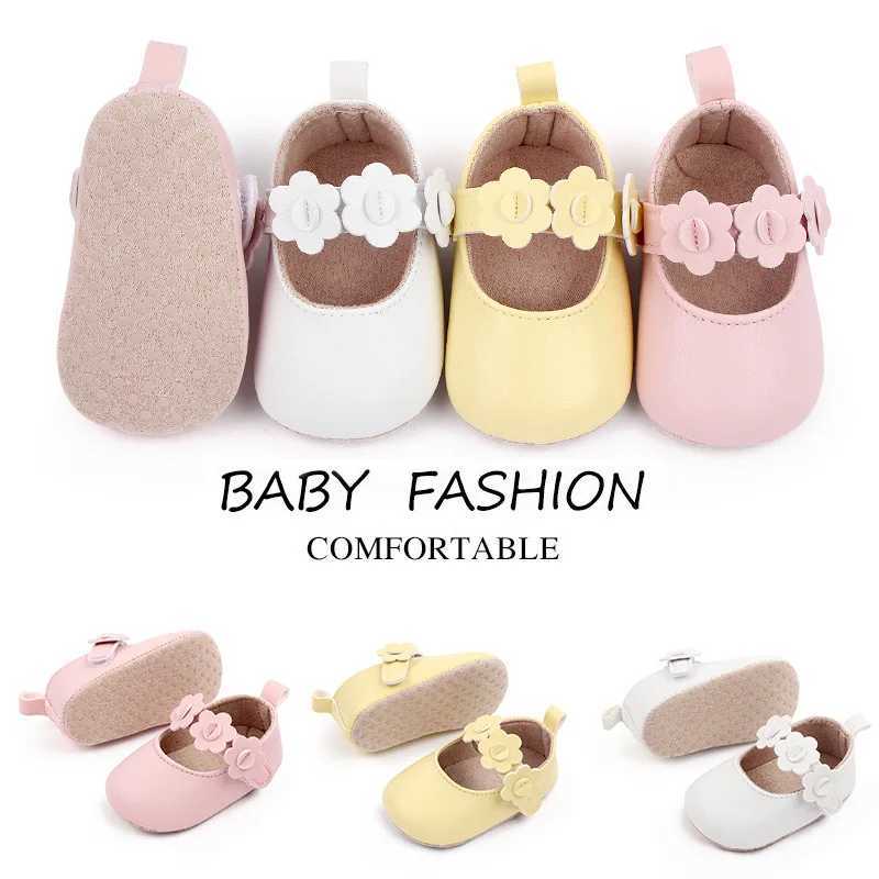 0-2 year old baby girl PU leather shoes spring autumn flower baby toddler little girl first walker newborn baby baby crib shoes M240827