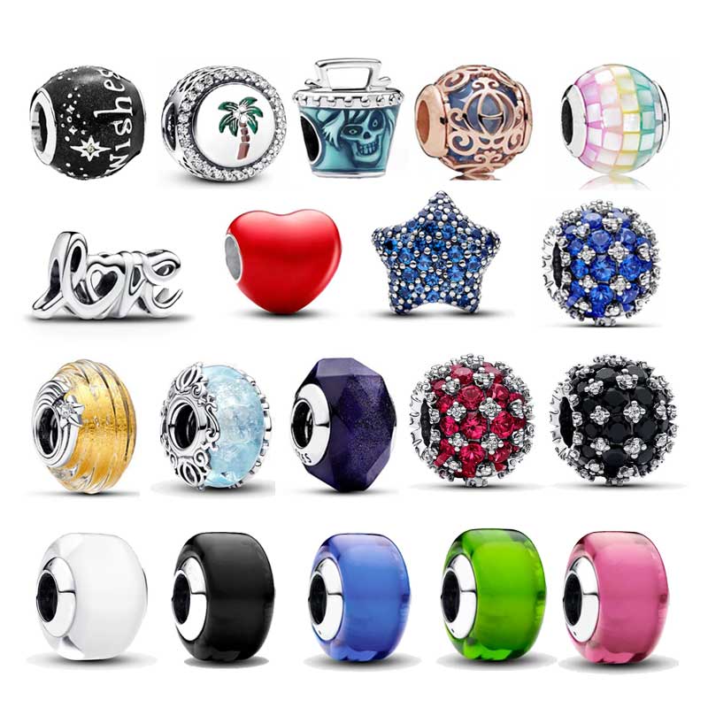 New Charms 925 Sterling Silver Making Jewelry Glass Beads For Changing Color Men Women Happy Birthday Is Valentine Is Day Gift