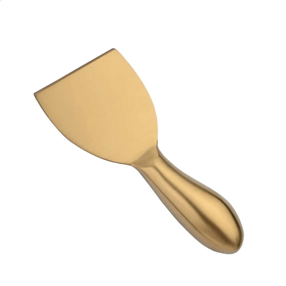 AJOYOU Cheese Knife Set Stainless Steel 6Pcs Gold Slicer Handle Mini Butter Rubbing Fork Matte 240826