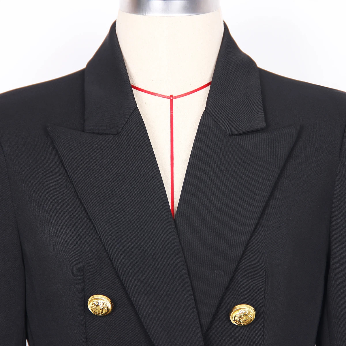 S-XXL tricolor solid double chest elegant commuting casual womens coat jacket 240827