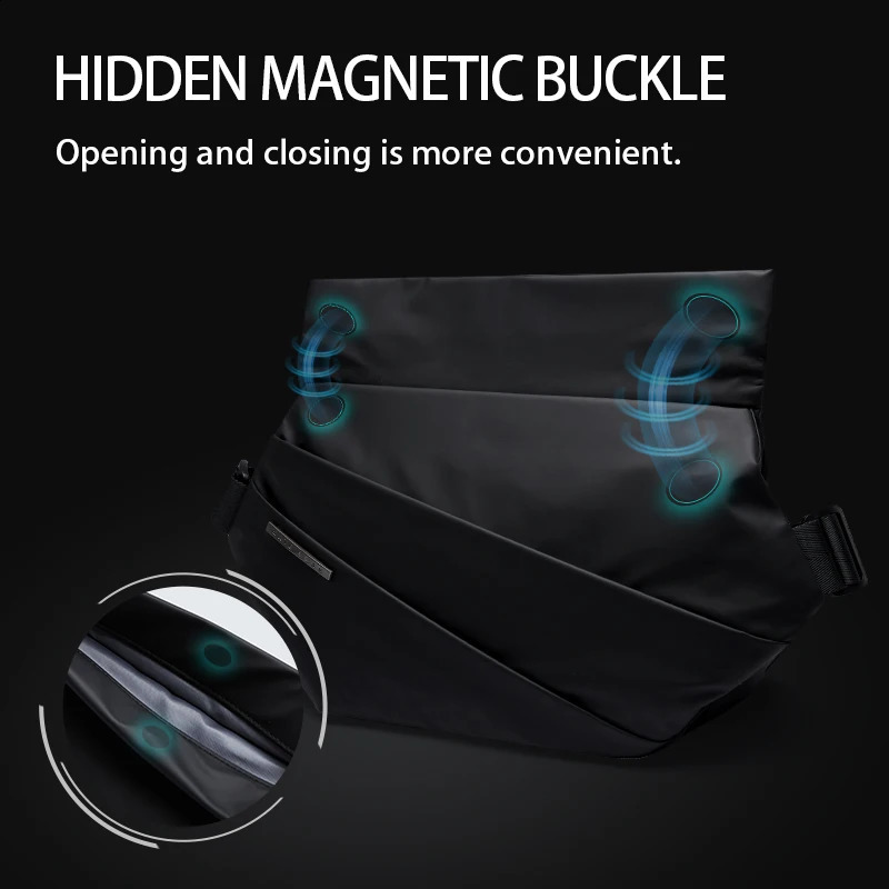 Mens Crossbody Bag Fashion Oxford Waterproof Simple Black Multifunction Males Shoulder For Youth 240826