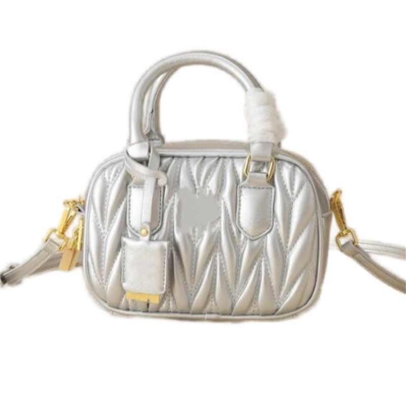 Women designer bag leather bowling wander handbag shoulder wrinkled lady cute hobo bags Crossbody Bag Pillow half moon brown pink white black red xb15