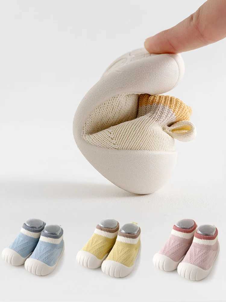 Baby Socks and Shoes Autumn New Anti slip Childrens Soft soled Shoes Socks Baby Boys and Girls Floor Childrens Walking Shoes Socks M240827