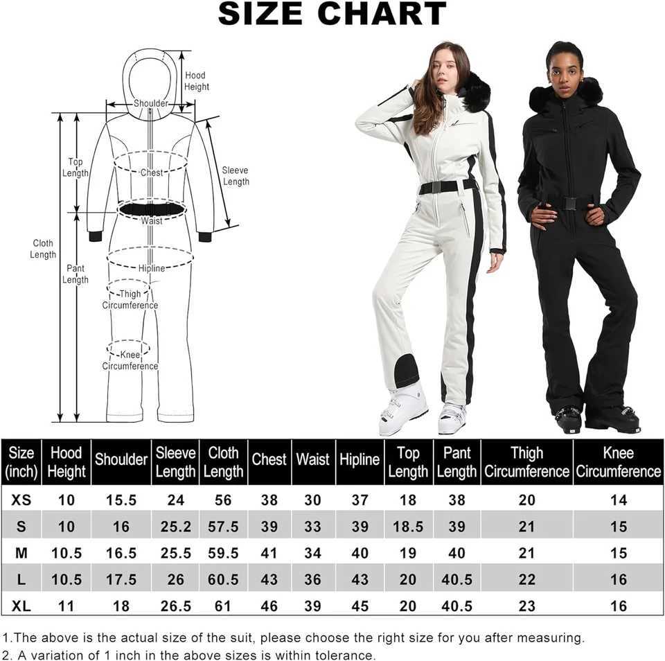 Skiing Suits One-piece Ski Suit Women Thickening Snowboard Female Overalls Winter Windproof Waterproof Breathable Clothing Skiing Suit H240826