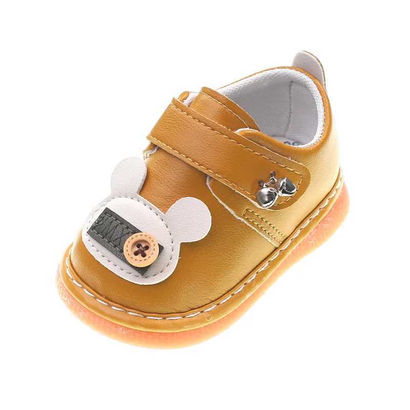 Baby shoes with classic striped leather for boys and girls multi colored rubber soles for toddlers anti slip first step baby Moccasins M240827