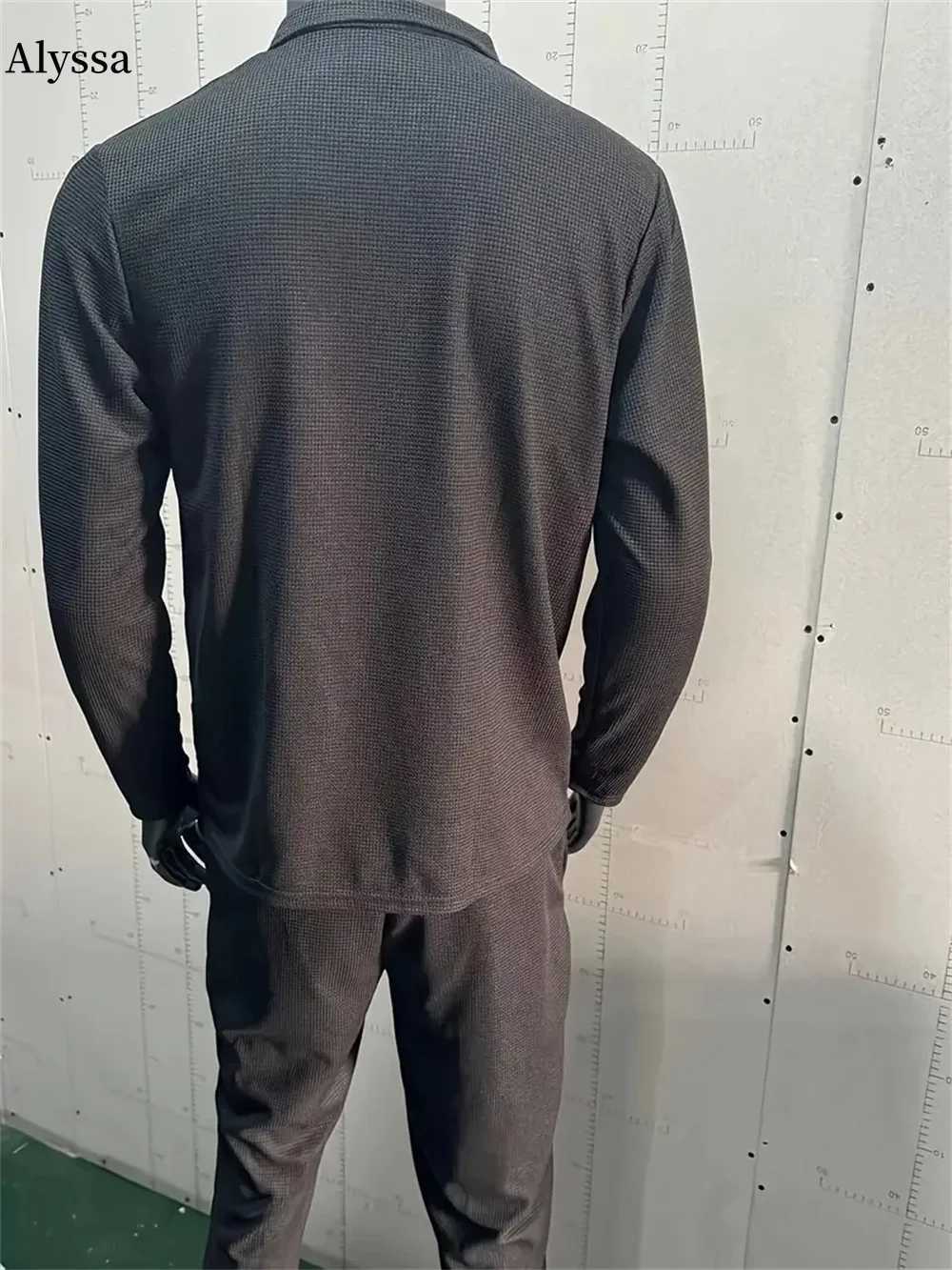 2024 Summer New Fashion Solid Color Long Sleeve T-shirt Suit Mens Casual Loose Comfortable High-Quality Sports Two-Piece Set X2502281