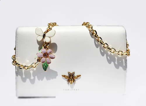 er flower strap butterfly Decoration gold metal chain handbag bag purse replacement Accessories Hardware quality 240827